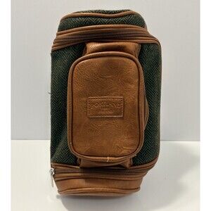 Portland Designed in Ireland Mens Golf Washbag Toiletry Bag Tan and Tweed